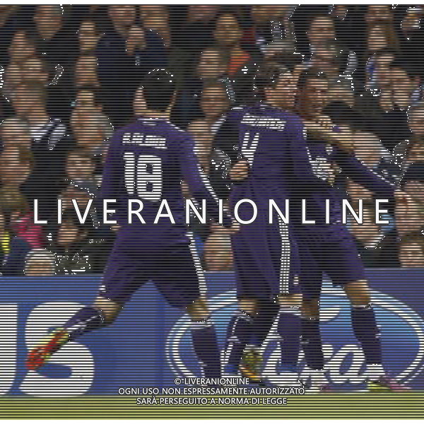 13/04/2011 ; LONDON ; UK - ESULTANZA CRISTIANO RONALDO DOPO GOL Uefa Champions League White Hart Lane Tottenham-Real Madrid 0-1 ©Marcello Pozzetti IPS/Marcello Pozzetti IPS/MAXPPP/ALDO LIVERANI SAS - ITALY ONLY - 