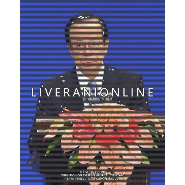 (110415) -- BOAO, April 15, 2011 () -- Chairman Yasuo Fukuda of the Board of Directors of the Boao Forum for Asia (BFA), also Japan\'s former prime minister, addresses the opening ceremony of the 2011 annual meeting of the BFA in Boao, south China\'s Hainan Province, April 15, 2011. (/Guo Cheng) (zgp) Forum internazionale Boao Forum for Asia (BFA) AG. ALDO LIVERANI SAS ITALY ONLY *** Local Caption *** .