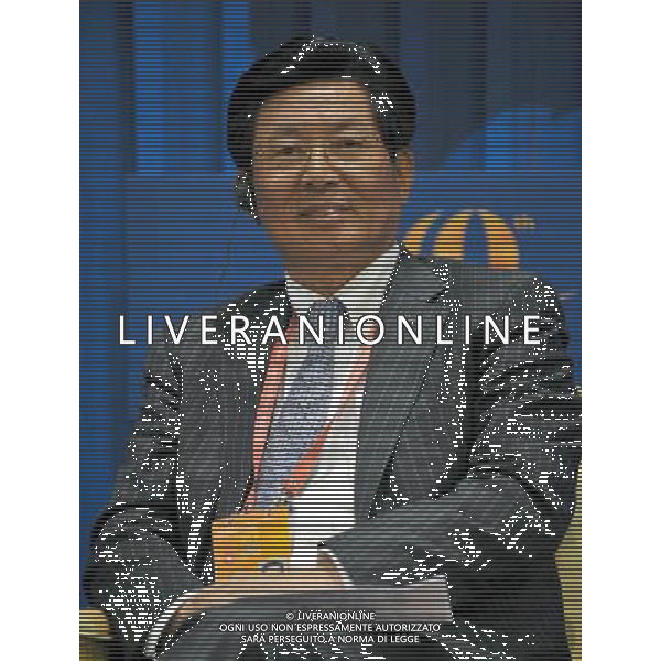 BOAO, April 15, 2011 Wei Jiafu, president and CEO of COSCO, attends the forum \'Policy Briefing: the 12th Five Year Plan\' during the Boao Forum for Asia (BFA) Annual Conference 2011 in Boao, south China\'s Hainan Province, April 15, 2011. (/Guo Cheng) (zgp) Forum internazionale Boao Forum for Asia (BFA) 2011 AG. ALDO LIVERANI SAS ITALY ONLY *** Local Caption *** .