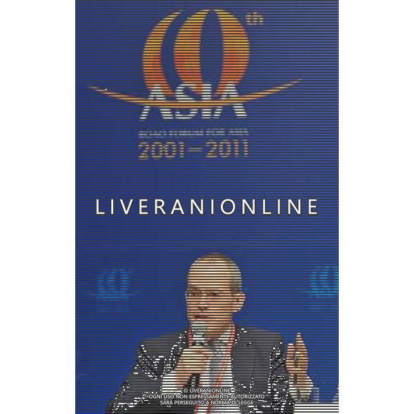BOAO, April 15, 2011 Martin Halusa, CEO of Apax Partner, speaks at the forum of \'PE/VC, the Agony of Growth\' during the Boao Forum for Asia (BFA) Annual Conference 2011 in Boao, south China\'s Hainan Province, April 15, 2011. (/Hou Jiansen) (zgp) Forum internazionale Boao Forum for Asia (BFA) 2011 AG. ALDO LIVERANI SAS ITALY ONLY *** Local Caption *** .