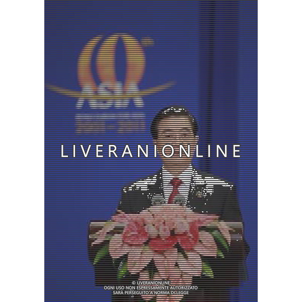 BOAO, April 15, 2011 Chinese President Hu Jintao delivers a keynote speech at the opening ceremony of the 2011 annual meeting of the Boao Forum for Asia (BFA) in Boao, south China\'s Hainan Province, April 15, 2011. (/Ju Peng) (zgp) Forum internazionale Boao Forum for Asia (BFA) 2011 AG. ALDO LIVERANI SAS ITALY ONLY *** Local Caption *** .