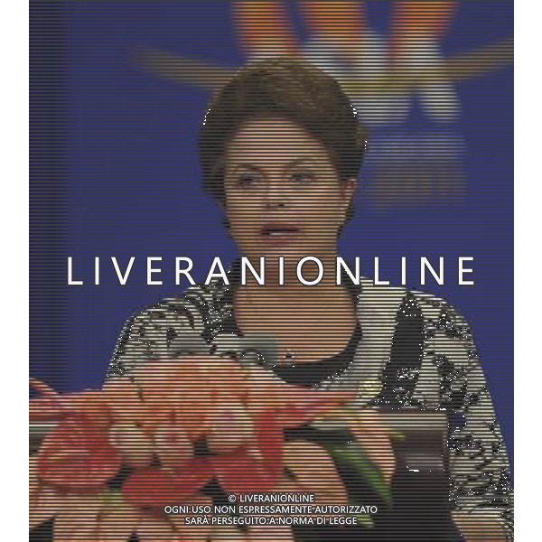 BOAO, April 15, 2011 Brazilian President Dilma Rousseff addresses the opening ceremony of the 2011 annual meeting of the Boao Forum for Asia (BFA) in Boao, south China\'s Hainan Province, April 15, 2011. (/Li Xueren) (mcg) Forum internazionale Boao Forum for Asia (BFA) 2011 AG. ALDO LIVERANI SAS ITALY ONLY *** Local Caption *** .