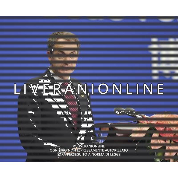 BOAO, April 15, 2011 Spanish Prime Minister Jose Luis Rodriguez Zapatero addresses the opening ceremony of the 2011 annual meeting of the BFA in Boao, south China\'s Hainan Province, April 15, 2011. (/Li Xueren) (mcg) Forum internazionale Boao Forum for Asia (BFA) 2011 AG. ALDO LIVERANI SAS ITALY ONLY *** Local Caption *** .