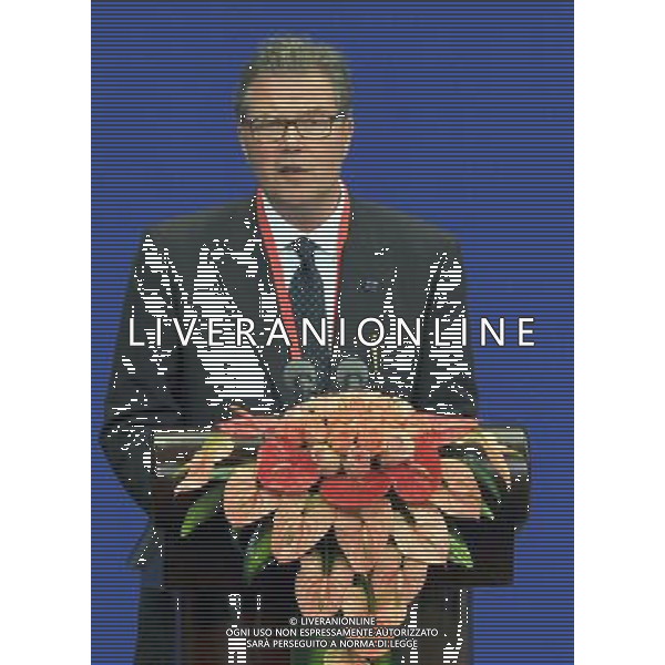 BOAO, April 15, 2011 Leif Johansson, president and CEO of Volvo Group, addresses the opening ceremony of the 2011 annual meeting of the BFA in Boao, south China\'s Hainan Province, April 15, 2011. (/Jiang Enyu) (zgp) Forum internazionale Boao Forum for Asia (BFA) 2011 AG. ALDO LIVERANI SAS ITALY ONLY *** Local Caption *** .