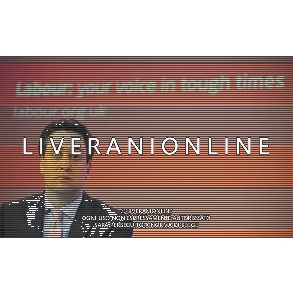 Labour leader Ed Miliband was joined by Shadow Universities Minister Gareth Thomas to discuss education and opportunities for people at a press conference in London this morning ©AG ALDO LIVERANI - ITALY ONLY *** Local Caption *** .