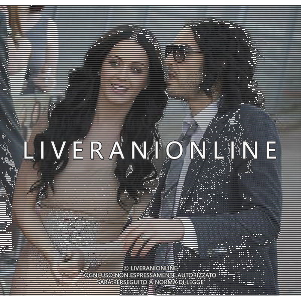 American singer and songwriter Katy Perry and English comedian, actor, columnist, singer, author and radio/television presenter Russell Brand attend the Arthur UK Premiere at the O2 Arena on Tuesday, April 19, 2011 in London, England. AG. ALDO LIVERANI SAS ITALY ONLY *** Local Caption *** .