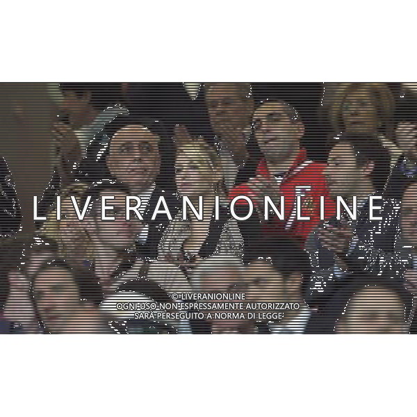 MILAN - PALERMO ANDATA SEMIFINALE DI COPPA ITALIA TIM CUP 20/04/2011 NELLA FOTO BARBARA BERLUSCONI-ADRIANO GALLIANI IN TRIBUNA ©LUZZANI/AGENZIA ALDO LIVERANI SAS