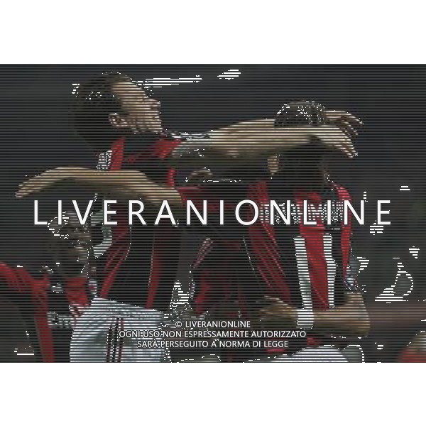 MILAN - PALERMO ANDATA SEMIFINALE DI COPPA ITALIA TIM CUP 20/04/2011 NELLA FOTO ESULTANZA DOPO IL GOL DI ZLATAN IBRAHIMOVIC CON ANTONIO CASSANO E BOATENG ©LUZZANI/AGENZIA ALDO LIVERANI SAS