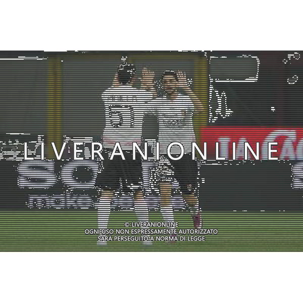 MILAN - PALERMO ANDATA SEMIFINALE DI COPPA ITALIA TIM CUP 20/04/2011 NELLA FOTO ESULTANZA DOPO IL GOL DI JAVIER PASTORE ©LUZZANI/AGENZIA ALDO LIVERANI SAS