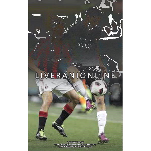 MILAN - PALERMO ANDATA SEMIFINALE DI COPPA ITALIA TIM CUP 20/04/2011 NELLA FOTO pastore e antonini ©LUZZANI/AGENZIA ALDO LIVERANI SAS