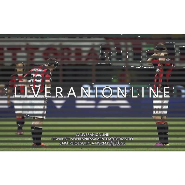 MILAN - PALERMO ANDATA SEMIFINALE DI COPPA ITALIA TIM CUP 20/04/2011 NELLA FOTO delusione cassano ibrahimovic ©LUZZANI/AGENZIA ALDO LIVERANI SAS