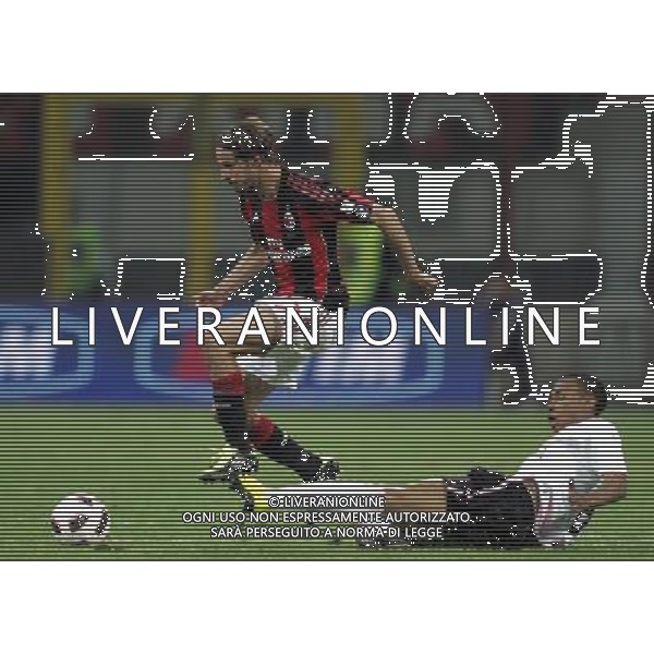 MILAN - PALERMO ANDATA SEMIFINALE DI COPPA ITALIA TIM CUP 20/04/2011 NELLA FOTO antonini e hernandez ©LUZZANI/AGENZIA ALDO LIVERANI SAS