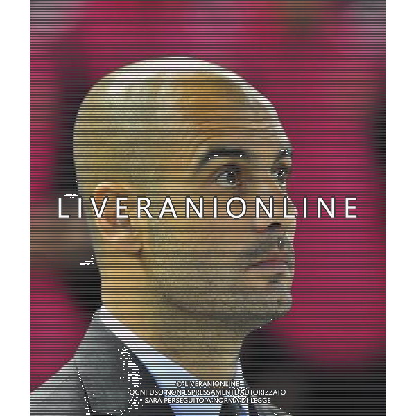 (110421) -- VALENCIA, April 21, 2011 () -- Barcelona\'s coach Pep Guardiola reacts during the King\'s Cup final soccer match against Real Madrid at Mestalla stadium in Valencia, Spain, April 20, 2011. Real Madrid claimed the champion by defeating Barcelona 1-0. (/Chen Haitong) (xm) ©photoshot/Agenzia Aldo Liverani Sas - ITALY ONLY - Real Madrid - Barcellona finale della Coppa del Re allo stadio Mestalla di Valencia, in Spagna, 20 aprile 2011. Real Madrid, ha vinto sconfiggendo Barcellona 1-0.