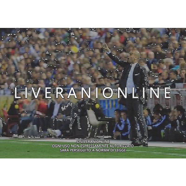 (110421) -- VALENCIA, April 21, 2011 () -- Barcelona\'s coach Pep Guardiola gestures during the King\'s Cup final soccer match against Real Madrid at Mestalla stadium in Valencia, Spain, April 20, 2011. Real Madrid claimed the champion by defeating Barcelona 1-0. (/Chen Haitong) (xm) ©photoshot/Agenzia Aldo Liverani Sas - ITALY ONLY - Real Madrid - Barcellona finale della Coppa del Re allo stadio Mestalla di Valencia, in Spagna, 20 aprile 2011. Real Madrid, ha vinto sconfiggendo Barcellona 1-0.