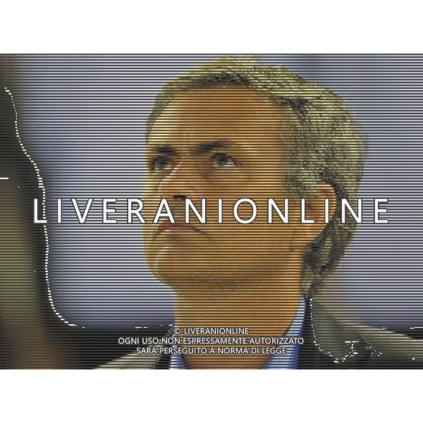 (110421) -- VALENCIA, April 21, 2011 () -- Real Madrid\'s coach Jose Mourinho reacts during the King\'s Cup final soccer match against Barcelona at Mestalla stadium in Valencia, Spain, April 20, 2011. Real Madrid claimed the champion by defeating Barcelona 1-0. (/Chen Haitong) (xm) ©photoshot/Agenzia Aldo Liverani Sas - ITALY ONLY - Real Madrid - Barcellona finale della Coppa del Re allo stadio Mestalla di Valencia, in Spagna, 20 aprile 2011. Real Madrid, ha vinto sconfiggendo Barcellona 1-0.