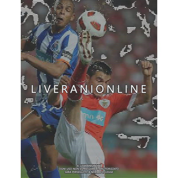 20110420: LISBON, PORTUGAL - SL Benfica vs FC Porto: Portuguese Cup 2010/2011, Semi-Finals, 2nd Leg. In picture: Fernando (Porto) and Javier Saviola (Benfica). PHOTO: Alvaro Isidoro/CITYFILES PUCHAR PORTUGALII LIGA PORTUGALSKA SEZON 2010/2011 PILKA NOZNA POLFINAL BENFICA LIZBONA vs FC PORTO FOT. CITYFILES/NEWSPIX.PL PORTUGAL,BRAZIL,SPAIN,GERMANY,FRANCE,UK OUT !!! --- Newspix.pl AG ALDO LIVERANI ONLY ITALY *** Local Caption *** www.newspix.pl mail us: info@newspix.pl call us: 0048 022 23 22 222 --- Polish Picture Agency by Ringier Axel Springer Poland