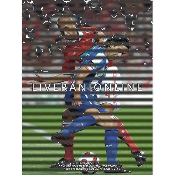 20110420: LISBON, PORTUGAL - SL Benfica vs FC Porto: Portuguese Cup 2010/2011, Semi-Finals, 2nd Leg. In picture: Luisao (Benfica) and Radamel Falcao (Porto). PHOTO: Alvaro Isidoro/CITYFILES PUCHAR PORTUGALII LIGA PORTUGALSKA SEZON 2010/2011 PILKA NOZNA POLFINAL BENFICA LIZBONA vs FC PORTO FOT. CITYFILES/NEWSPIX.PL PORTUGAL,BRAZIL,SPAIN,GERMANY,FRANCE,UK OUT !!! --- Newspix.pl AG ALDO LIVERANI ONLY ITALY *** Local Caption *** www.newspix.pl mail us: info@newspix.pl call us: 0048 022 23 22 222 --- Polish Picture Agency by Ringier Axel Springer Poland