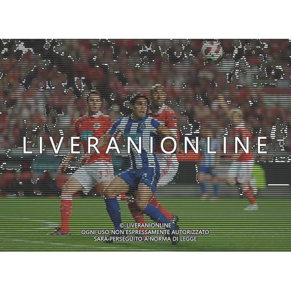 20110420: LISBON, PORTUGAL - SL Benfica vs FC Porto: Portuguese Cup 2010/2011, Semi-Finals, 2nd Leg. In picture: Jardel Vieira, Luisao (Benfica) and Radamel Falcao (Porto). PHOTO: Alvaro Isidoro/CITYFILES PUCHAR PORTUGALII LIGA PORTUGALSKA SEZON 2010/2011 PILKA NOZNA POLFINAL BENFICA LIZBONA vs FC PORTO FOT. CITYFILES/NEWSPIX.PL PORTUGAL,BRAZIL,SPAIN,GERMANY,FRANCE,UK OUT !!! --- Newspix.pl AG ALDO LIVERANI ONLY ITALY *** Local Caption *** www.newspix.pl mail us: info@newspix.pl call us: 0048 022 23 22 222 --- Polish Picture Agency by Ringier Axel Springer Poland
