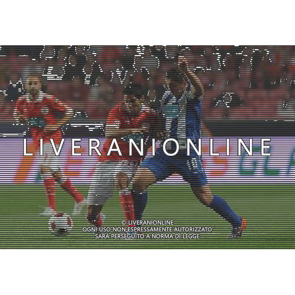 20110420: LISBON, PORTUGAL - SL Benfica vs FC Porto: Portuguese Cup 2010/2011, Semi-Finals, 2nd Leg. In picture: Franco Jara (Benfica) and Cristian Rodriguez (Porto). PHOTO: Alvaro Isidoro/CITYFILES PUCHAR PORTUGALII LIGA PORTUGALSKA SEZON 2010/2011 PILKA NOZNA POLFINAL BENFICA LIZBONA vs FC PORTO FOT. CITYFILES/NEWSPIX.PL PORTUGAL,BRAZIL,SPAIN,GERMANY,FRANCE,UK OUT !!! --- Newspix.pl AG ALDO LIVERANI ONLY ITALY *** Local Caption *** www.newspix.pl mail us: info@newspix.pl call us: 0048 022 23 22 222 --- Polish Picture Agency by Ringier Axel Springer Poland