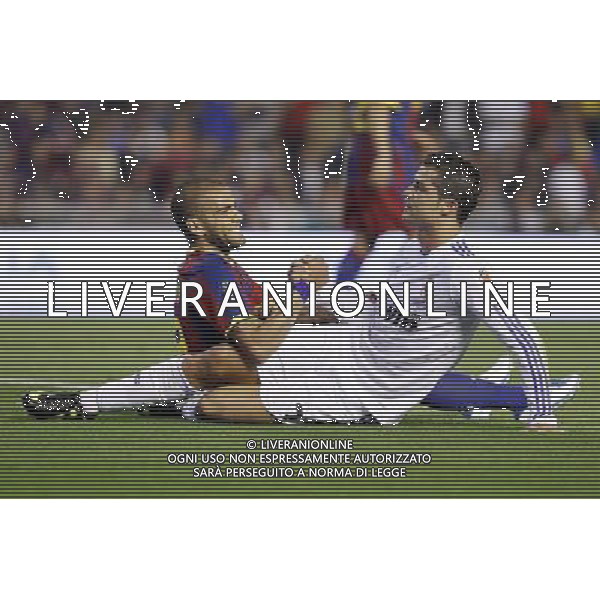 FC Barcelona\'s Daniel Alves (l) and Real Madrid\'s Cristiano Ronaldo during King\'s Cup 2001 Final match.April 20,2011. (ALTERPHOTOS/Acero) ALDO LIVERANI S A S ONLY ITALY