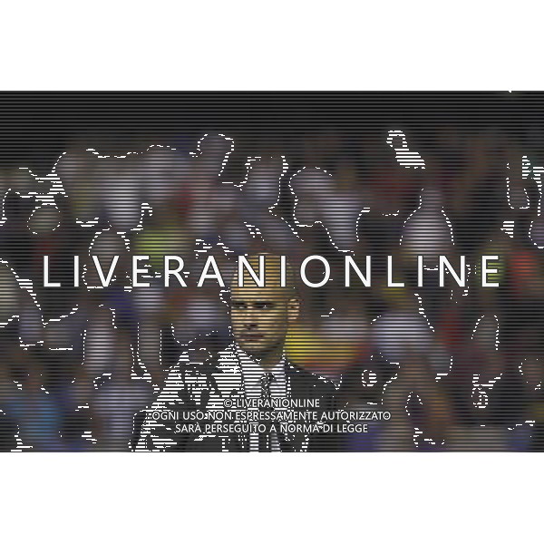 FC Barcelona\'s coach coach Pep Guardiola dejected during King\'s Cup 2001 Final match.April 20,2011. (ALTERPHOTOS/Acero) ALDO LIVERANI S A S ONLY ITALY