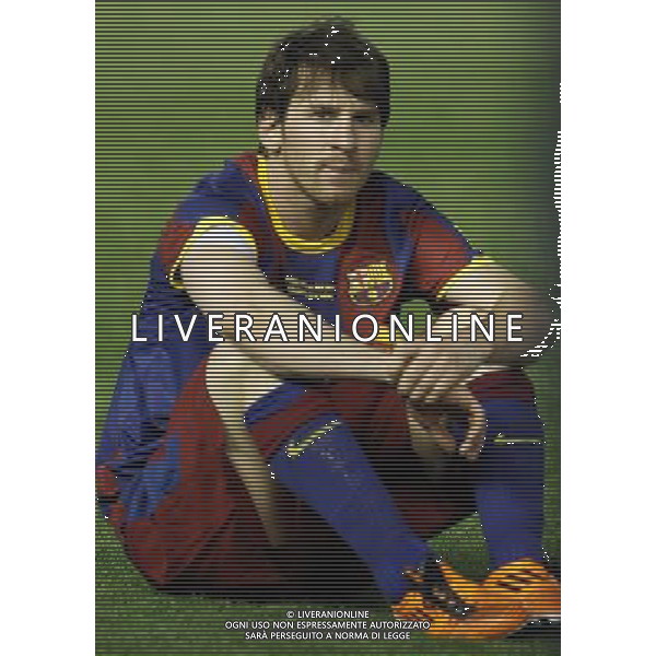 FC Barcelona\'s Leo Messi dejected during King\'s Cup 2001 Final match.April 20,2011. (ALTERPHOTOS/Acero) ALDO LIVERANI S A S ONLY ITALY