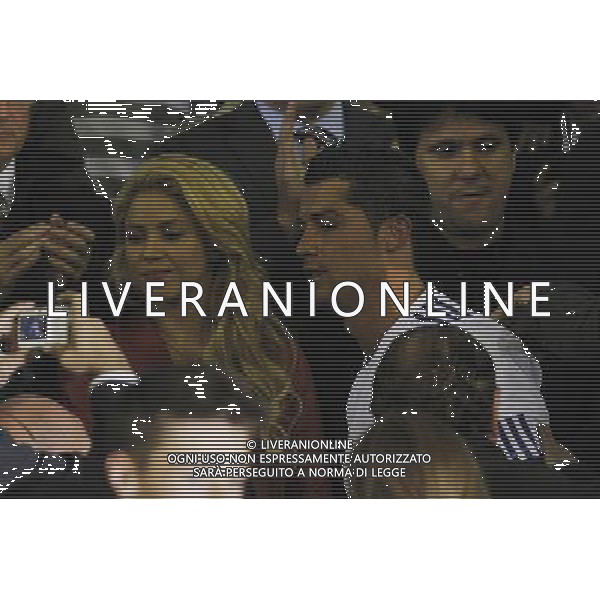 Real Madrid\'s Cristiano Ronaldo (r) celebrate the victory during King\'s Cup 2001 Final match in presence of Shakira, singer Gerard Pique\'s girlfriend.April 20,2011. (ALTERPHOTOS/Acero) ALDO LIVERANI S A S ONLY ITALY