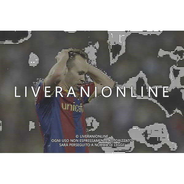Barcelona\'s Andres Iniesta during Spain\'s King\'s Cup Final match in Valencia, Spain on April 20th 2011. Photo: Cesar Cebolla / ALFAQUI ALDO LIVERANI S A S ONLY ITALY