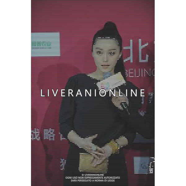 (110423) -- BEIJING, April 23, 2011 -- Actress Fan Bingbing receives a brief interview upon her arrival for the opening ceremony of the first Beijing International Film Festival at the National Center for the Performing Arts in Beijing, capital of China, April 23, 2011. The six-day event, for which Jackie Chan and Zhang Ziyi were invited as image ambassadors, kicked off here Saturday. Li Fangyu) (ljh) AG ALDO LIVERANI ONLY ITALY
