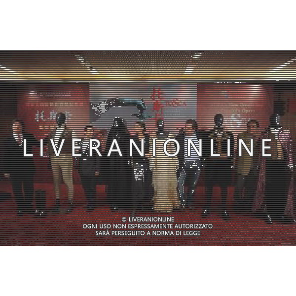 BEIJING, April 26, 2011 Cast members of the opera \'Tosca\' pose during a dress show held at the National Center for the Performing Arts in Beijing, capital of China, April 26, 2011. Director Giancarlo Del Monaco, costume designer Jesus Ruiz and five performers of Puccini\'s opera \'Tosca\' participated in the costume show here on Tuesday. The opera will be on shown from May 12 to 15. (/Luo Xiaoguang) (mcg) ©photoshot/Agenzia Aldo Liverani Sas - ITALY ONLY - La costumista Gesu\' Ruiz e cinque esecutori dell\'opera teatrale di Puccini \'Tosca\' durante la mostra dei costumi presso il Centro Nazionale per le Arti dello Spettacolo a Pechino, capitale della Cina, 26 aprile 2011.