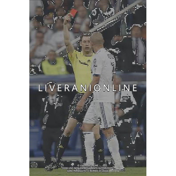 Real Madrid\'s Pepe red card during Champions League semifinal first match on April 27 2011. Photo: Cesar Cebolla / ALFAQUI ag aldo liverani only italy