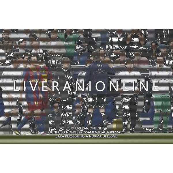 Real Madrid\'s and Barcelona\'s during Champions League semifinal first match on April 27 2011. Photo: Cesar Cebolla / ALFAQUI ag aldo liverani only italy