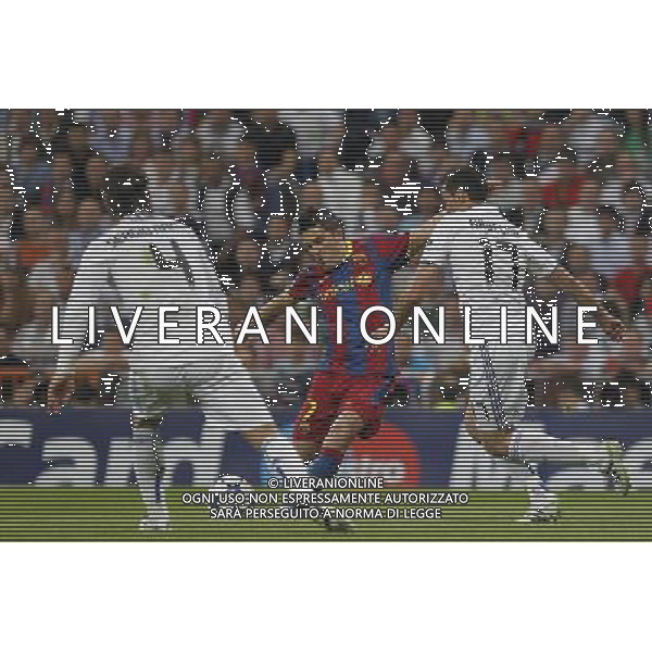 Barcelona\'s David Villa during Champions League semifinal first match on April 27 2011. Photo: Alex Cid-Fuentes / ALFAQUI AG ALDO LIVERANI ONLY ITALY