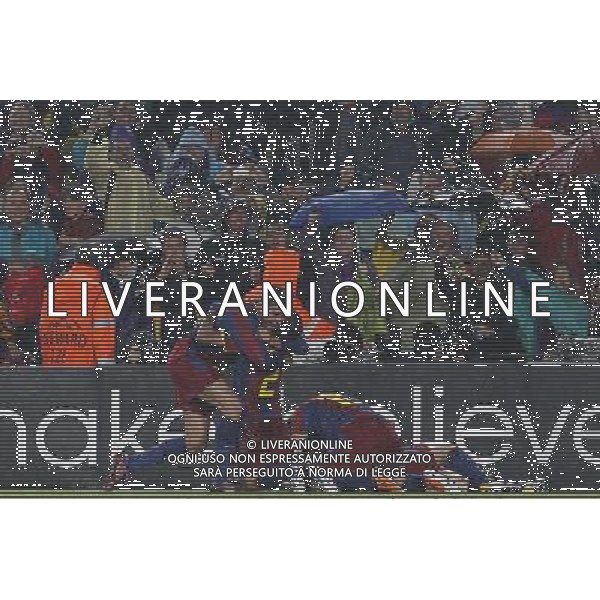 FC Barcelona\'s Xavi Hernandez, Gerard Pique,David Villa, Andres Iniesta, Leo Messi and Pedro Rodriguez celebrate goal during UEFA Champions League match.May 3,2011.(ALTERPHOTOS/Acero) AG ALDO LIVERANI S A S ONLY ITALKY