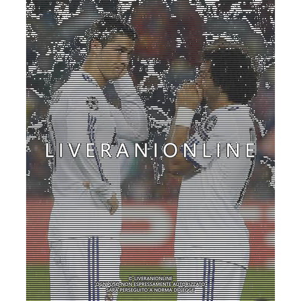 Real Madrid\'s Cristiano Ronaldo and Marcelo Vieira dejected during UEFA Champions League match.May 3,2011.(ALTERPHOTOS/Acero) AG ALDO LIVERANI S A S ONLY ITALKY