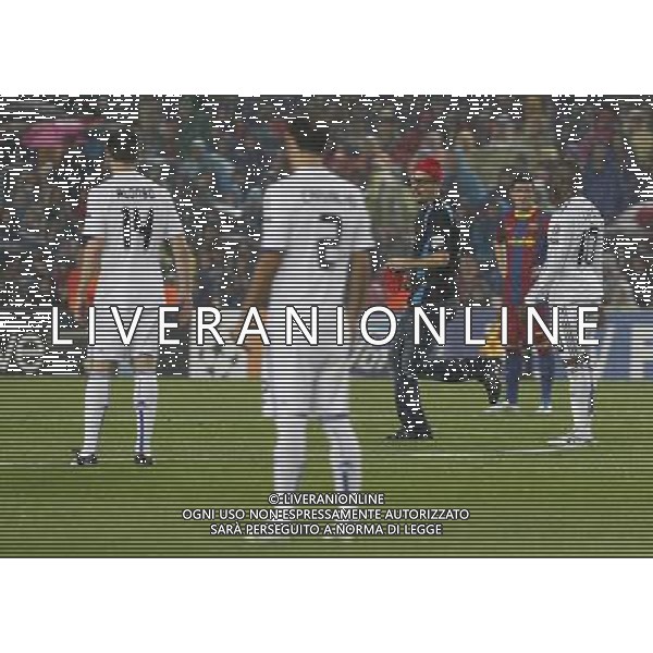 Jimy Jump in the curt in presence of players of FC Barcelona\'s and Real Madrid\'s during UEFA Champions League match.May 3,2011.(ALTERPHOTOS/Acero) AG ALDO LIVERANI S A S ONLY ITALKY