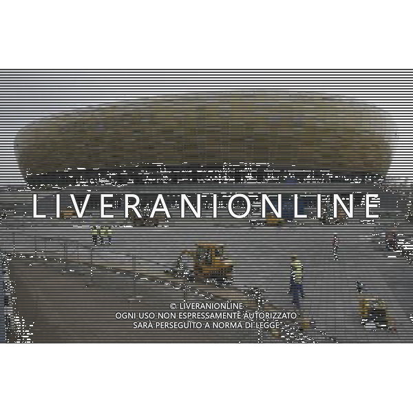 GDANSK 04.05.2011 POLISH LEAGUE FOOTBALL EURO 2012 PGE ARENA STADIUM CONSTRUCTION PZPN PRESS CONFERENCE nuovo stadio ARENA STADIUM FOTO. WOJCIECH FIGURSKI / NEWSPIX.PL/ALDO LIVERANI SAS - ITALY ONLY - *** Local Caption *** .