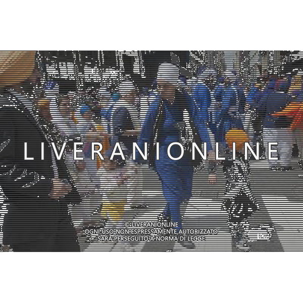 Thousands watch and participate in the 24th Annual Sikh Day Parade in New York on Saturday, April 30, 2011. Sikhism was founded about 400 years ago and now has about 24 million followers with approx. 50% living in the Punjab region of India. It is the world\'s fifth largest religion. (Œ© Richard B. Levine) ©photoshot/Agenzia Aldo Liverani Sas - ITALY ONLY - Migliaia di partecipanti alla 24a Parata Annuale nella giornata della cultura Sikh a New York il Sabato, 30 aprile 2011.