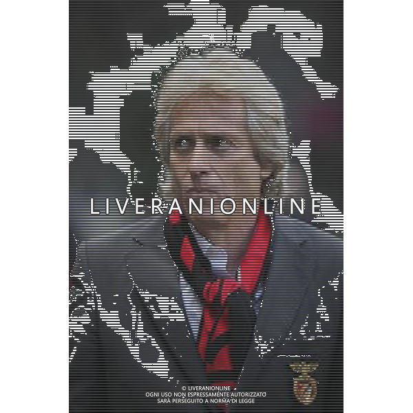 20110505: BRAGA, PORTUGAL - SC Braga vs SL Benfica: UEFA Europa League 2010/2011, Semi-Finals, Second Leg. In picture: Jorge Jesus (Benfica coach). PHOTO: Pedro Benavente/CITYFILES/ALDO LIVERANI SPORT CALCIO EUROPA LEAGUE - SPORTING BRAGA - BENFICA - ITALY ONLY - *** Local Caption *** .