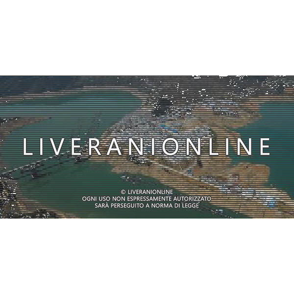 CHENGDU, May 10, 2011 The bird view photo taken on April 10, 2011 shows part of the rural area in Qingchuan County, southwest China\'s Sichuan Province. Mu Hong, vice director of China\'s National Development and Reform Commission, on Tuesday said 95 percent of the post quake reconstruction projects have been completed so far in the areas hit by a devastating earthquake three years ago. According to the country\'s general reconstruction plan, the rebuilding in the quake zones is expected to be fully completed by the end of September, Mu Hong said. The devastating quake centered in Wenchuan County in southwestern Sichuan on May 12, 2008 left 87,000 people dead or missing and millions homeless. (/Chen Xie) (zhs) CHENGDU, 10 maggio 2011 La fotografia vista uccello preso il 24 Aprile 2011 mostra Erwang Tempio che  in fase di ricostruzione a Dujiangyan City nel sud-ovest della Cina nella provincia del Sichuan. AG. ALDO LIVERANI SAS ITALY ONLY *** Local Caption *** .