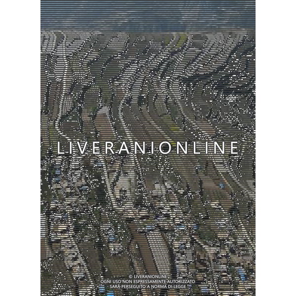 CHENGDU, May 10, 2011 The bird view photo taken on April 24, 2011 shows Wenchuan, southwest China\'s Sichuan Province. Mu Hong, vice director of China\'s National Development and Reform Commission, on Tuesday said 95 percent of the post quake reconstruction projects have been completed so far in the areas hit by a devastating earthquake three years ago. According to the country\'s general reconstruction plan, the rebuilding in the quake zones is expected to be fully completed by the end of September, Mu Hong said. The devastating quake centered in Wenchuan County in southwestern Sichuan on May 12, 2008 left 87,000 people dead or missing and millions homeless. (/Chen Xie) (zhs) CHENGDU, 10 maggio 2011 La fotografia vista uccello preso il 24 Aprile 2011 mostra Erwang Tempio che  in fase di ricostruzione a Dujiangyan City nel sud-ovest della Cina nella provincia del Sichuan. AG. ALDO LIVERANI SAS ITALY ONLY *** Local Caption *** .