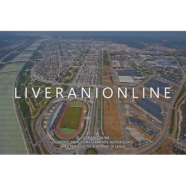 CHENGDU, May 10, 2011 The bird view photo taken on March 28, 2011 shows Beichuan County in southwest China\'s Sichuan Province. Mu Hong, vice director of China\'s National Development and Reform Commission, on Tuesday said 95 percent of the post quake reconstruction projects have been completed so far in the areas hit by a devastating earthquake three years ago. According to the country\'s general reconstruction plan, the rebuilding in the quake zones is expected to be fully completed by the end of September, Mu Hong said. The devastating quake centered in Wenchuan County in southwestern Sichuan on May 12, 2008 left 87,000 people dead or missing and millions homeless. (/Chen Xie) (zhs) CHENGDU, 10 maggio 2011 La fotografia vista uccello preso il 24 Aprile 2011 mostra Erwang Tempio che  in fase di ricostruzione a Dujiangyan City nel sud-ovest della Cina nella provincia del Sichuan. AG. ALDO LIVERANI SAS ITALY ONLY *** Local Caption *** .