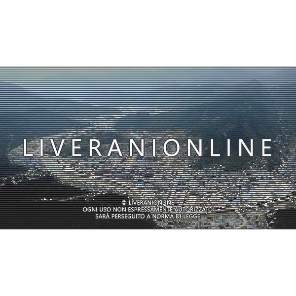 CHENGDU, May 10, 2011 The bird view photo taken on April 10, 2011 shows Qingchuan County, southwest China\'s Sichuan Province. Mu Hong, vice director of China\'s National Development and Reform Commission, on Tuesday said 95 percent of the post quake reconstruction projects have been completed so far in the areas hit by a devastating earthquake three years ago. According to the country\'s general reconstruction plan, the rebuilding in the quake zones is expected to be fully completed by the end of September, Mu Hong said. The devastating quake centered in Wenchuan County in southwestern Sichuan on May 12, 2008 left 87,000 people dead or missing and millions homeless. (/Chen Xie) (zhs) CHENGDU, 10 maggio 2011 La fotografia vista uccello preso il 24 Aprile 2011 mostra Erwang Tempio che  in fase di ricostruzione a Dujiangyan City nel sud-ovest della Cina nella provincia del Sichuan. AG. ALDO LIVERANI SAS ITALY ONLY *** Local Caption *** .