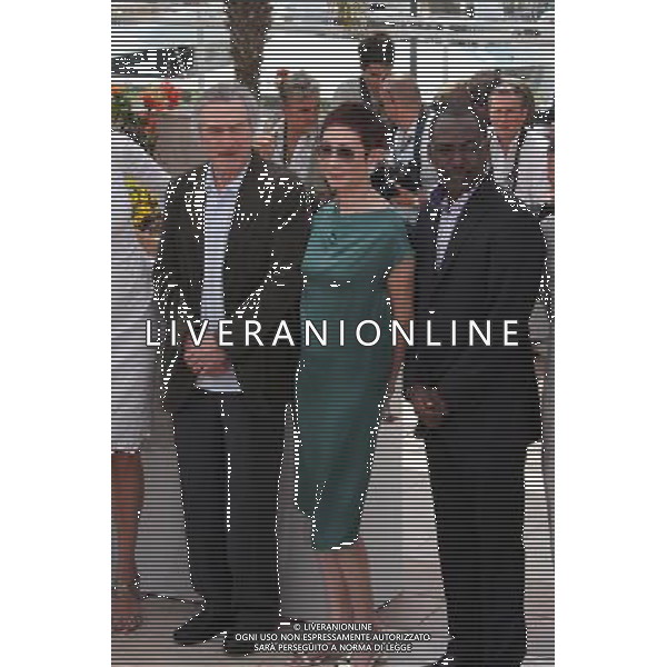 Robert DeNiro, Nansun Shi and Mahamat Saleh Haroun, Members of the Jury, posing for photographers at a photo call at the 64th Cannes Film Festival in Cannes, France, May 11, 2011 - 64mo Festival Internazionale del Cinema , Cannes AG. ALDO LIVERANI SAS ITALY ONLY *** Local Caption *** .