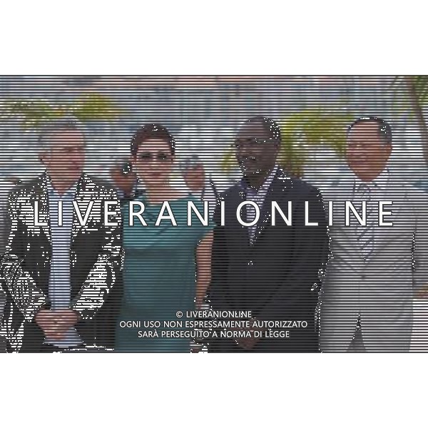 (110511) -- CANNES, May 11, 2011 () -- Jury President Robert De Niro (L) poses with jury members Nansun Shi, Mahamat Saleh Haroun and Johnnie To during a photocall at the 64th Cannes Film Festival in Cannes, France, May 11, 2011. The 64th Cannes Film Festival runs from May 11 to 22. (/Gao Jing) (zw) 64mo Festival Internazionale del Cinema a Cannes AG. ALDO LIVERANI SAS ITALY ONLY *** Local Caption *** .