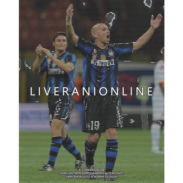 Coppa Italia TIM Cup 2010/2011 Semifinali Ritorno Milano - 11.05.2011 Inter-Roma Nella Foto:Esteban Cambiasso-Javier Zanetti /Ph.Vitez-Ag. Aldo Liverani
