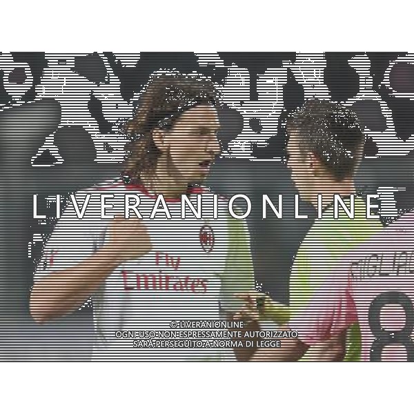  10-5-11 Palermo : palermo - milan Coppa italia tim 2010-2011 Nella foto: zlatan ibrahimovic e rocchi ©sergi/ALDO LIVERANI