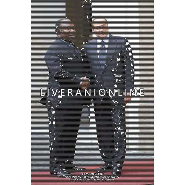 Roma - 17/05/2011 - Palazzo Chigi - Il Presidente del Consiglio Silvio Berlusconi incontra il Presidente della Repubblica gabonese, Ali Bongo Ondimba - nella foto: Silvio Berlusconi e Ali Bongo Ondimba å© Fabrizio Corradetti - Ag. Aldo Liverani sas