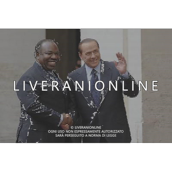 Roma - 17/05/2011 - Palazzo Chigi - Il Presidente del Consiglio Silvio Berlusconi incontra il Presidente della Repubblica gabonese, Ali Bongo Ondimba - nella foto: Silvio Berlusconi e Ali Bongo Ondimba å© Fabrizio Corradetti - Ag. Aldo Liverani sas