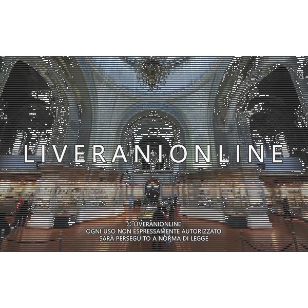 (110519) -- HARBIN, May 19, 2011 () -- Tourists visit inside the St. Sophia Church, now a tourist landmark of Harbin\'s Russian past, in Harbin, capital of northeast China\'s Heilongjiang Province, May 19, 2011. Nineteen of Harbin\'s tourist sites halved their admission fees on Thursday to mark China\'s first National Tourism Day. The Chinese government has announced that the National Tourism Day will fall on May 19 each year, starting from this year. (/Wang Song) (ljh) HARBIN , vista della Chiesa di Santa Sofia AG. ALDO LIVERANI SAS ITALY ONLY *** Local Caption *** .